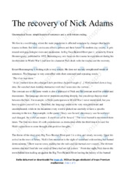Big Two-Hearted River | Analyse | Ernest Hemmingway