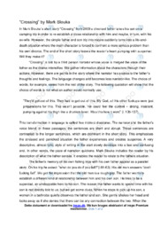 Crossing | Analytical essay