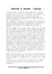 Harvey’s Dream | Analyse | Steven King
