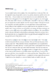 Uber | Essay