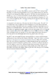 Suffer The Little Children | Analytical essay