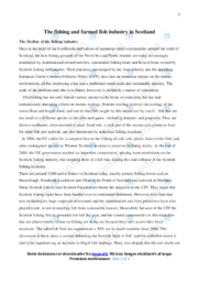 The fishing and farmed fish industry in Scotland | Noter Engelsk