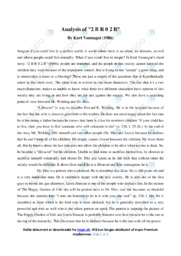 2 B R 0 2 B | Analyse | Kurt Vonnegut