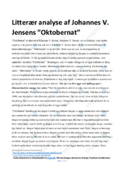 Oktobernat | Analyse | Johannes V. Jensens
