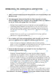 Spørgsmål 1-7 | Germand Gladensvend | Dansk