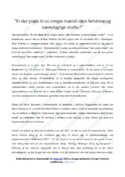 Er der plads til os simple mænd i den feminine og… | Analyse