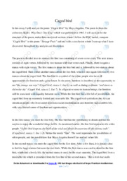 Caged bird | Analytical essay