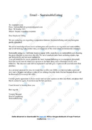 SustainableEating | Engelsk Email