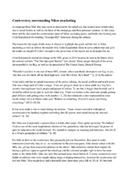 Controversy surrounding Nikes marketing