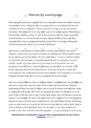 Malcolm X’s autobiography | Essay