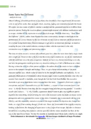 Same Same but Different | Analyse | Johan Cullberg