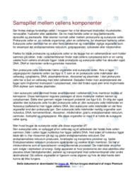 Samspillet mellem cellens komponenter | Opgave