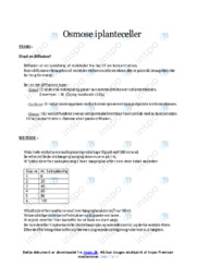 Osmose i planteceller | Noter i biologi | Over 3 sider