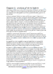 Berlingske og Føljeton | Analyse