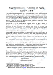 Græder en rigtig mand | Analyse