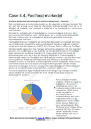 Fastfood-markedet | Analyse | Afsætning case 4.4
