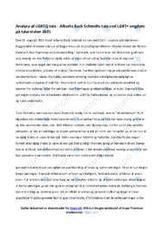 LGBTQ-tale | Noter i Dansk | Over 3 sider