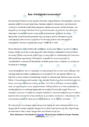 Kan virkeligheden iscenesættes | Analyserede artikel