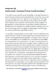 Everybody Is Going Through Something | Analytical essay