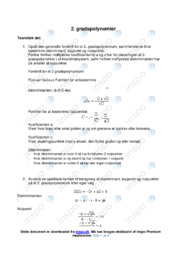 2. gradspolynomier | Matematik