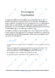 Hypotesetest | Emneopgave Matematik
