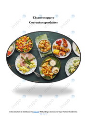 Convenienceprodukter | Aanalyse