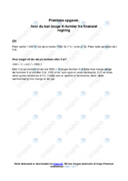 Praktiske opgaver med K-formler | Matematik