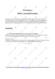Rentes- & Annuitetsregning | Matematik