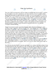 Peter Pan Syndrome | Analysis