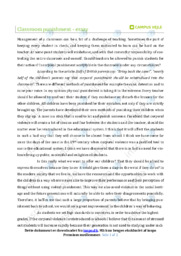 Classroom punishment | Essay