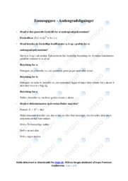 Andengradsligninger | Noter Matematik