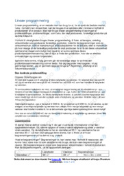Lineær programmerin | Noter