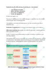 Standardisering eller differentiering af marketing mix | Noter