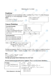 Matematik formler | 18 siders noter