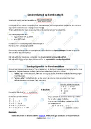 Sandsynlighed og kombinatorik | Noter til matematik