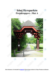 Ishøj Dyreparken | Projektopgave | Matematik