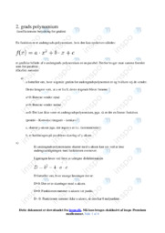 2. grads polynomium | Emneopgave