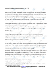 Illegal immigration to the UK | Speech