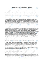 Remarks by President Biden | Analysis