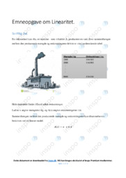 Linearitet | Emneopgave