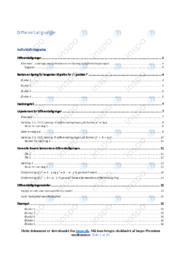Differentialligninger | Noter | 20 sider