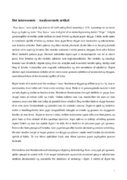 Det interessante – Analyserende artikel