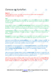 Osmose og Kartofler | Analyse