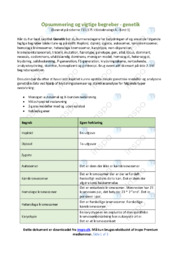 Genetik | Noter i Bioteknologi | Over 3 sider