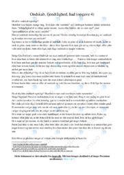 Ondskab, fjendtlighed, had | Dansk Essay