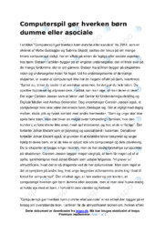 Computerspil gør hverken børn dumme eller asociale | Analyse