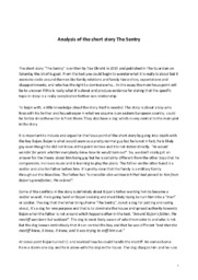 Analysis of the short story The Sentry