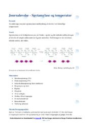 Spytamylase og temperatur | Journal