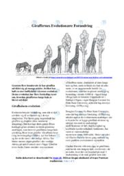Giraffernes Evolutionære Forandring | Noter Biologi