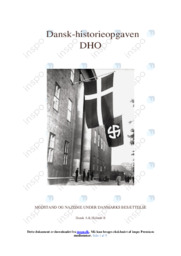 Modstand & nazisme under danmarks besættelse | DHO
